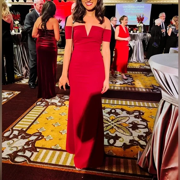 burgundy long dress long sleeve V Neck Long Sleeves Burgundy Lace Prom Dresses 2020, Long Sleeves Burgundy  Formal Dresses, Burgundy Lace Bridesmaid Dresses main image 0